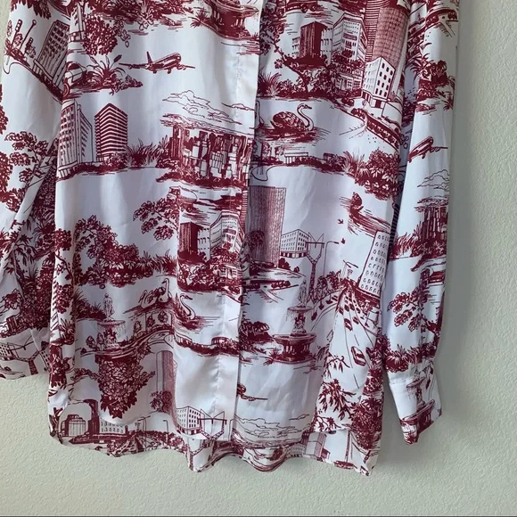 ❌SOLD❌ ZARA City Print Oversized Shirt - Picture 11 of 11